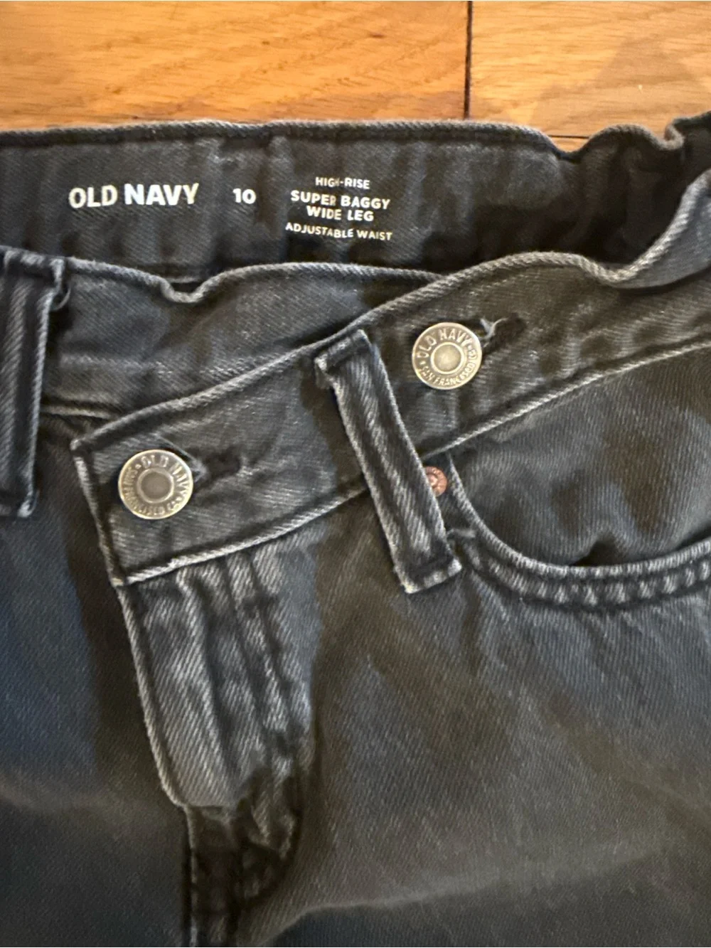 Old Navy Relaxed Wide-Leg Black Jeans
